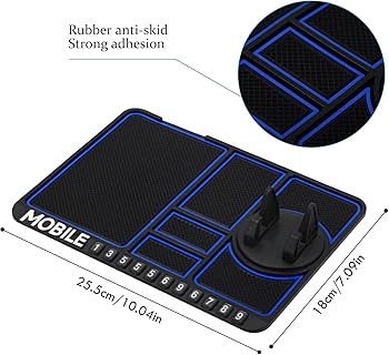 Multifunction Anti-Slip Silicone Pad and Car Mobile Holders for Car Dashboard