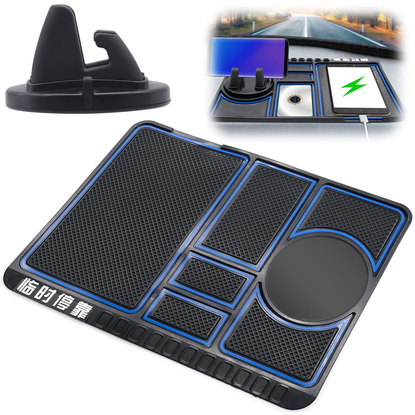 Multifunction Anti-Slip Silicone Pad and Car Mobile Holders for Car Dashboard