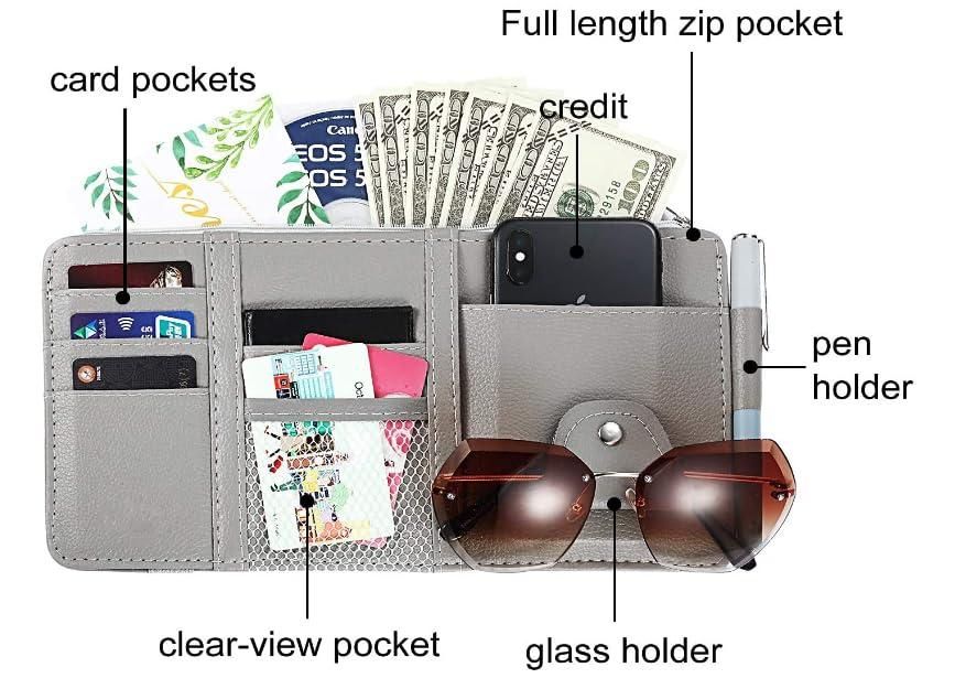 Sun Visor Organizer for Car – Multi-Pocket Storage Pouch