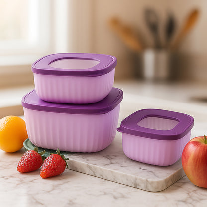 Premium 3 Piece Food Storage Container Set