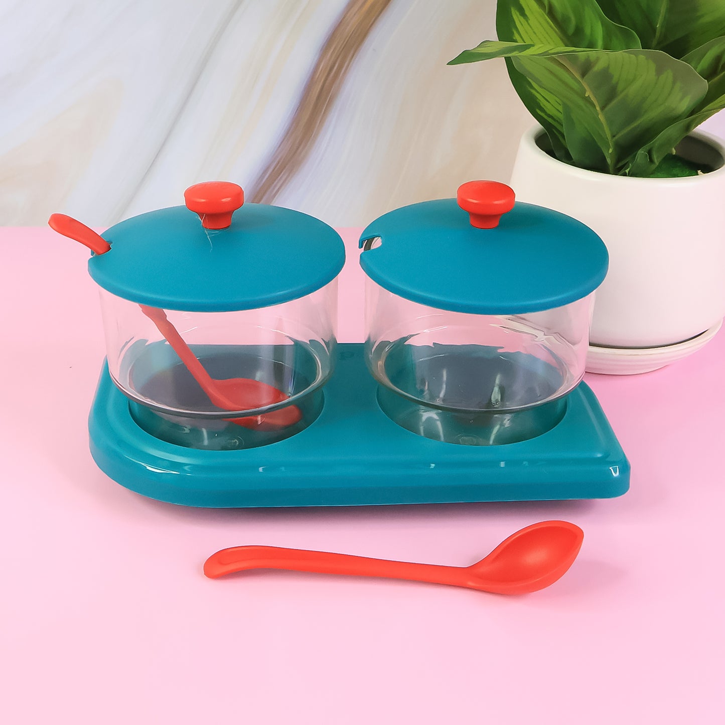 Premium Supermom Storewell Multipurpose Spice And Condiment Container Set (2 Pc)