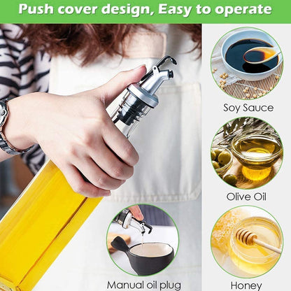 10011 tough Glass Transparent Glassoil Dispenser 500 Ml Bottle Set Of 2 Spice Jar 250 Ml Set Of 3 Oil Bottle For Kitchen Oil  Vinegar Storage Glass Bottle Glass Container For Spice Masala (5 Pcs Set)