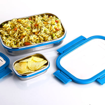 Apex Jerry Lunch Box Premium Stainless Steel Food Container (2 Pc  700+200 Ml Approx)