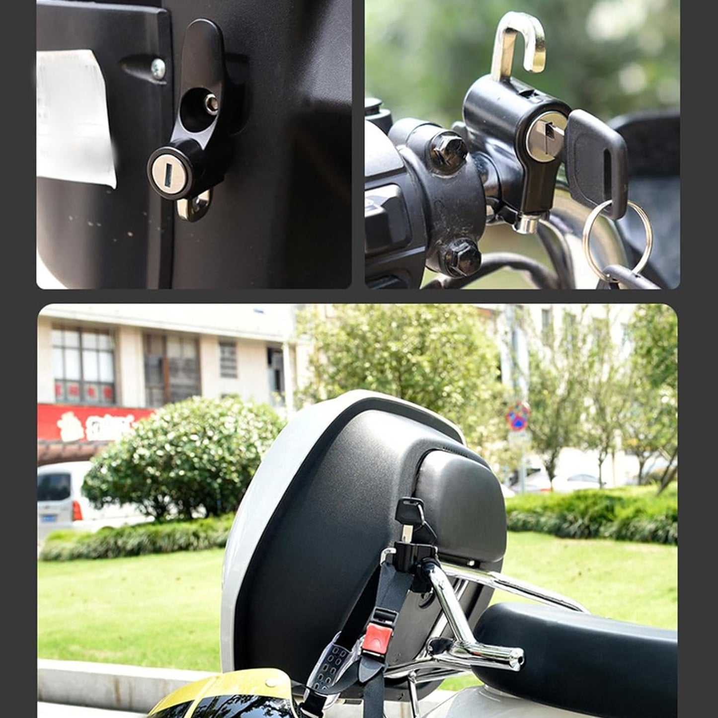Heavy-duty Helmet Lock For Motorcycle