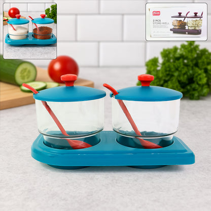 Premium Supermom Storewell Multipurpose Spice And Condiment Container Set (2 Pc)