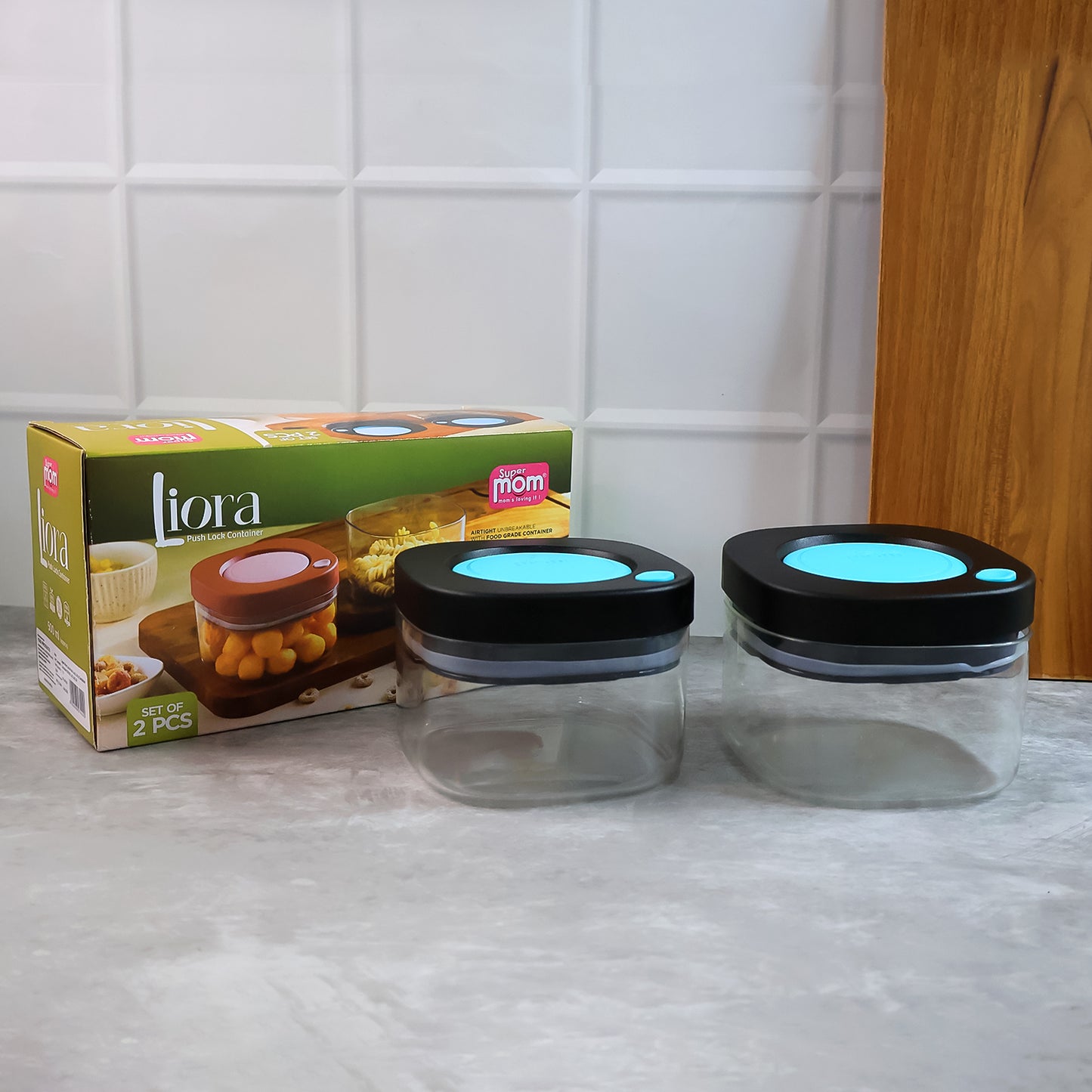 Premium Supermom Airtight Kitchen Storage Containers  (2 Pc Set  500 Ml)