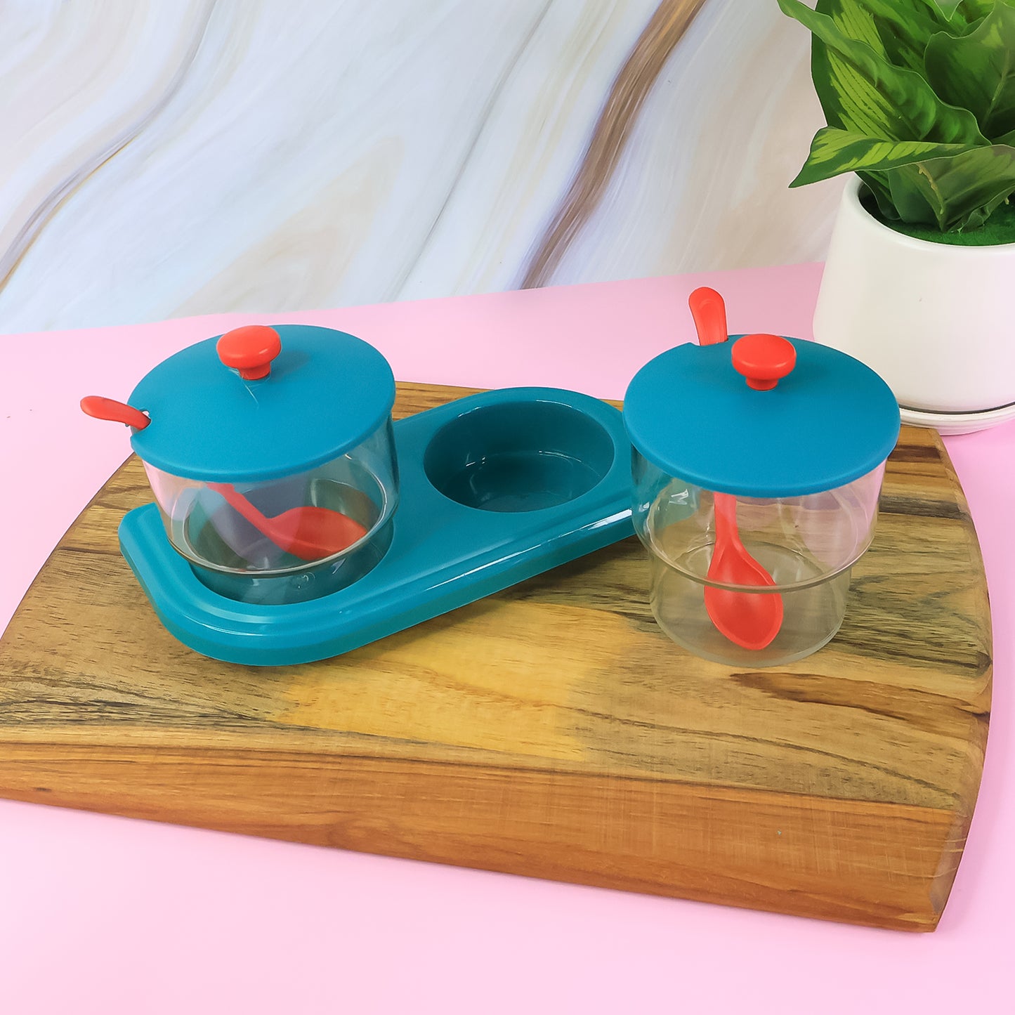 Premium Supermom Storewell Multipurpose Spice And Condiment Container Set (2 Pc)