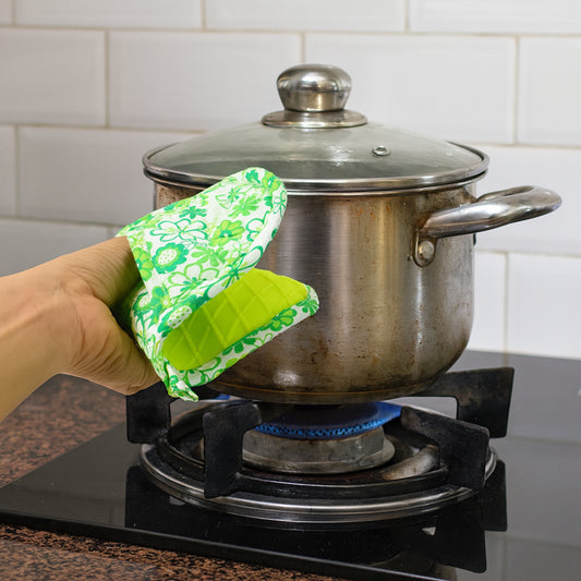 Premium Heat-resistant Kitchen Cooking Hand Glove With Silicone Grip (1 Pc)