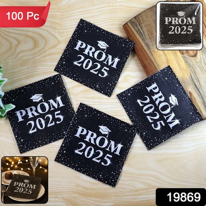 Prom 2025 Party Napkins (33 X 33 Cm  100 Pc)