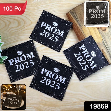 Prom 2025 Party Napkins (33 X 33 Cm  100 Pc)