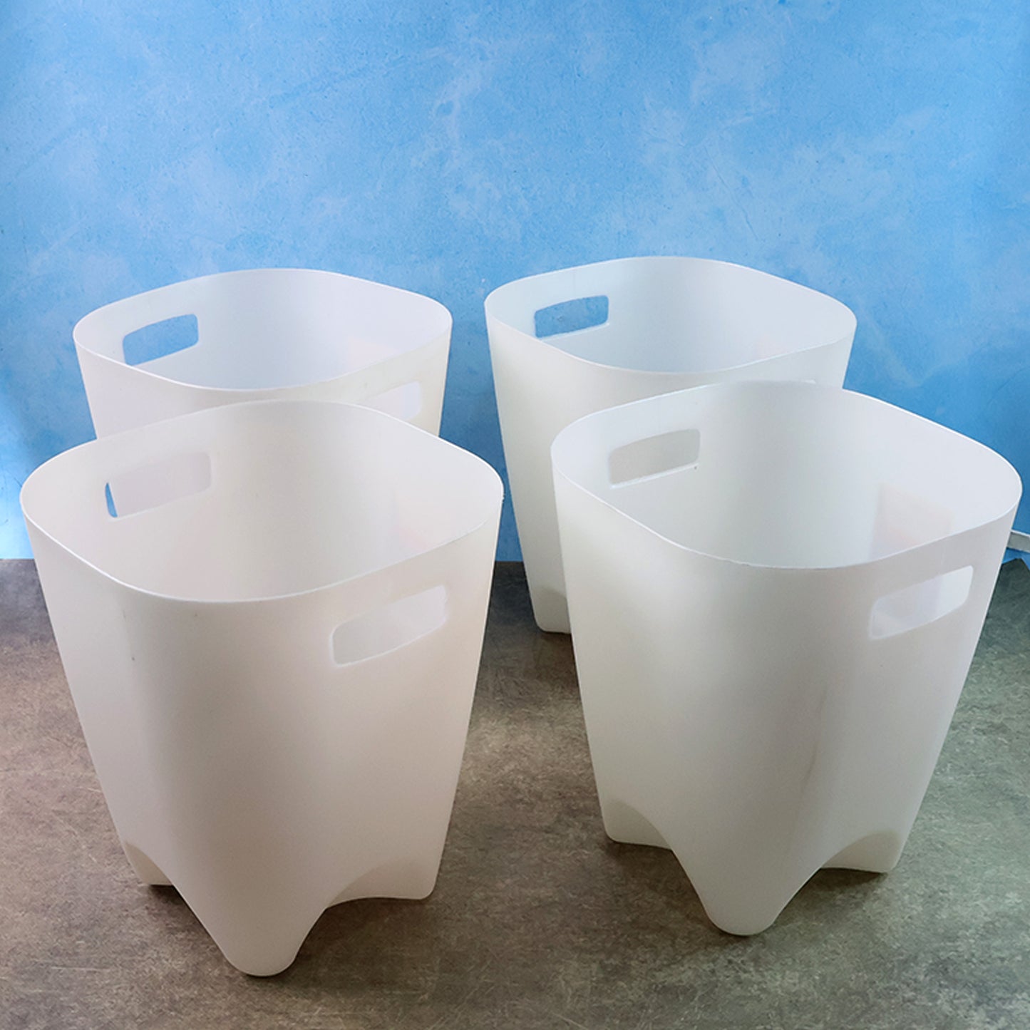 Modern Plastic Dustbin  Waste Paper Basket - (4 Pc)