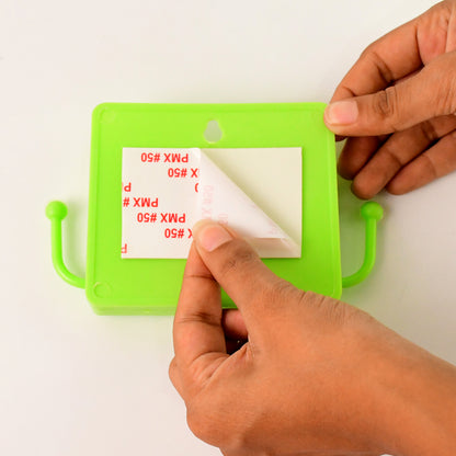 1 Pc Neon Green Wallmount Mobile Stand With Hook